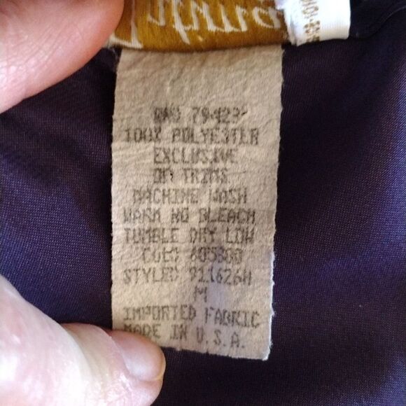 Vintage 80s Purple Satin Floral Applique Chemise Mini Slip Dress Medium - Picture 12 of 16